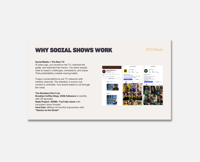 Social Shows in DTC (Free Gift)