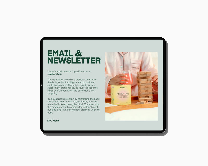 MOOM HEALTH MARKETING FUNNEL & PLAYBOOK